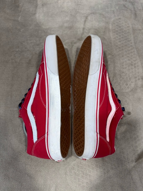 Vans Red & White Old Skool Sneakers - Picture 8 of 11